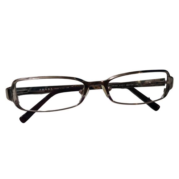 PRADA Sleek Fit Eye Glasses Specs VPR 66F 51017 3Bh-101 135 Gold Rimmed Frames - Picture 6 of 14